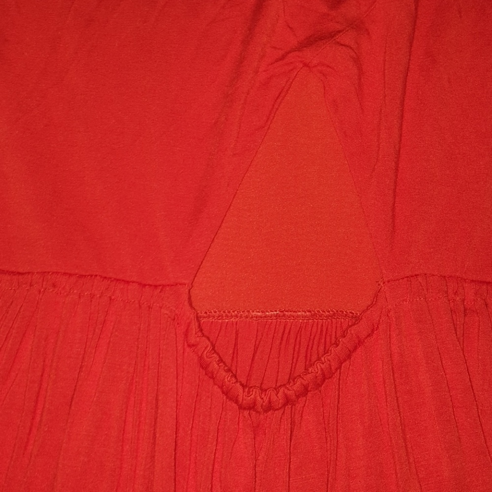 LOFT ORANGE SUNDRESS OPEN TEARDROP BACK NEW - Picture 5 of 7